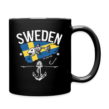 Sweden Fishing Tour - Tasse einfarbig - Schwarz - Rechts
