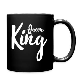 Der König ersetzt die Königin - Tasse einfarbig - Schwarz - Rechts