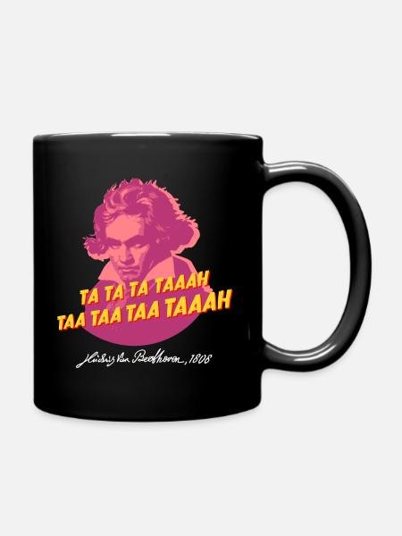 Beethoven Ta ta ta taaah! - Tasse einfarbig - Schwarz