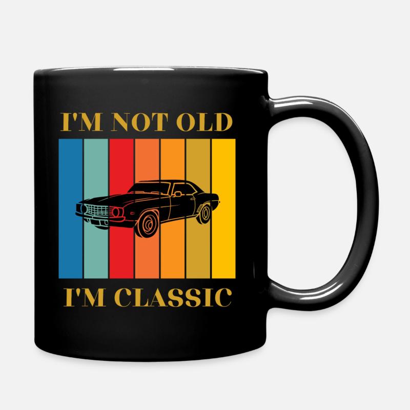 Klassiker Muscle Car Retro Design - Tasse einfarbig - Schwarz