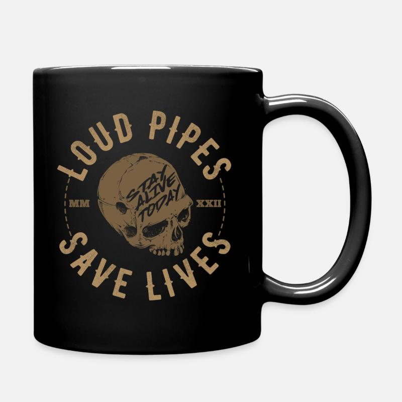 Loud Pipes Save Lives - Tasse einfarbig - Schwarz