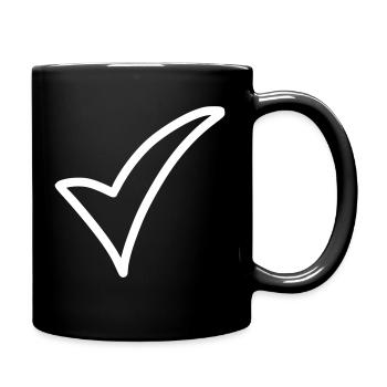 Haken Emoji Skizze Zeichnung weiß - Mug uni - noir - Droite