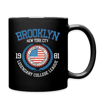 Brooklyn New York USA College League Design - Mug uni - noir - Droite