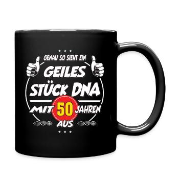 50 Jahre Geburtstag Geiles Stück DNA Geschenk - Tasse einfarbig - Schwarz - Rechts