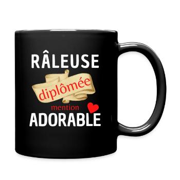 Râleuse diplômée adorable cadeau humour fun femme - Mug uni - noir - Droite