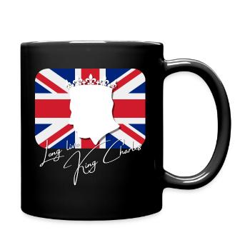 Britischer König Krönung Charles England Flagge - Tasse einfarbig - Schwarz - Rechts
