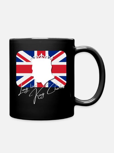 British King Coronation Charles England Flag - Full Colour Mug - black