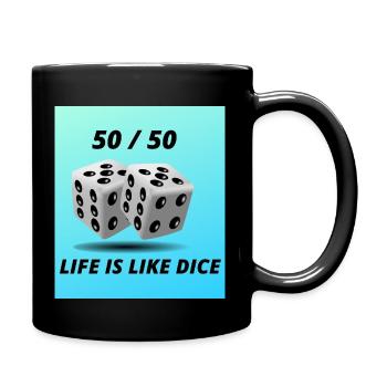 life is like dice - Mug uni - noir - Droite