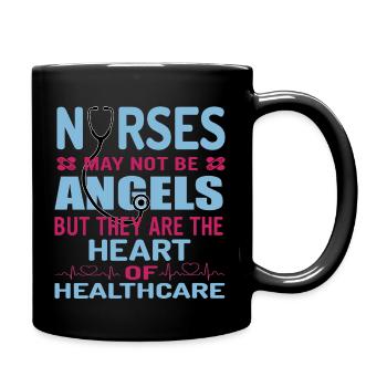 Krankenschwester Cooler Spruch T-Shirt Design - Tasse einfarbig - Schwarz - Rechts