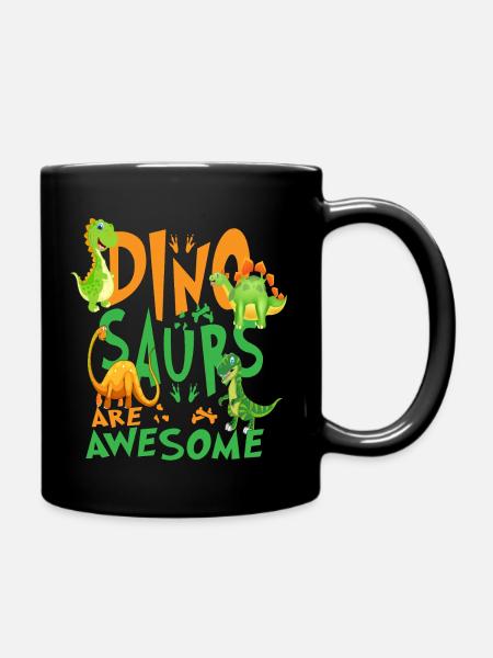 Dinosaurier Kinder T Shirt Design - Tasse einfarbig - Schwarz