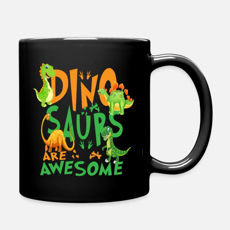 Dinosaurier Kinder T Shirt Design - Tasse einfarbig - Schwarz