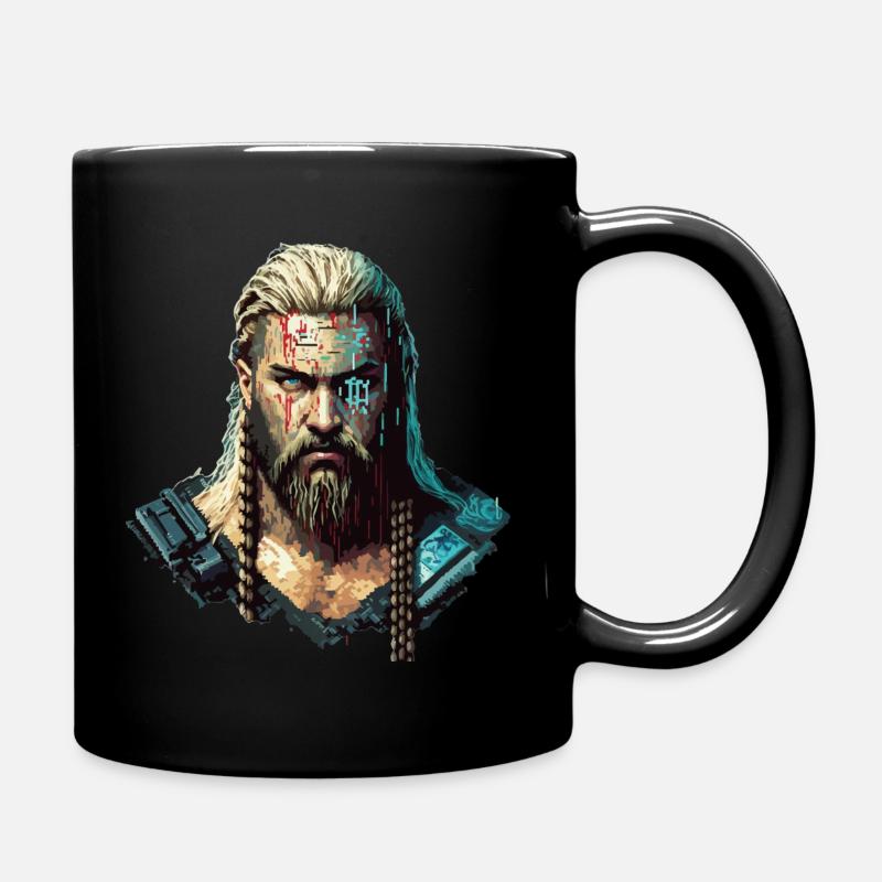 Cyber-Wikinger - Tasse einfarbig - Schwarz