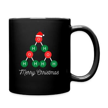 Joyeux Noël chimique (lettres blanches) - Mug uni - noir - Droite