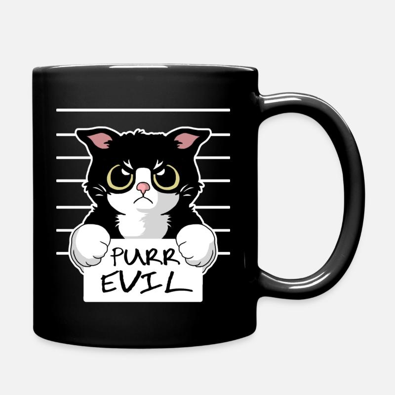 Purr Evil - The bad Kitten - Tasse einfarbig - Schwarz