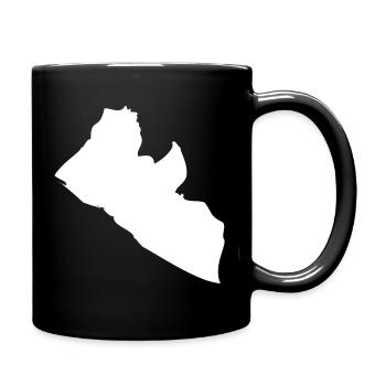 Drapeau de carte du Libéria - Mug uni - noir - Droite