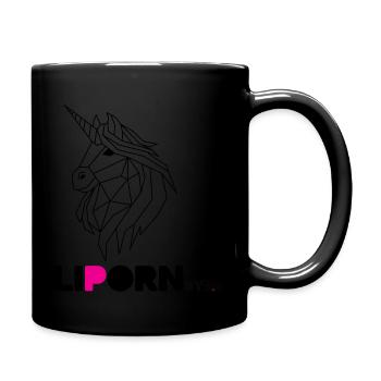 LIPORN est la licorne olé olé BY RF - Mug uni - noir - Droite