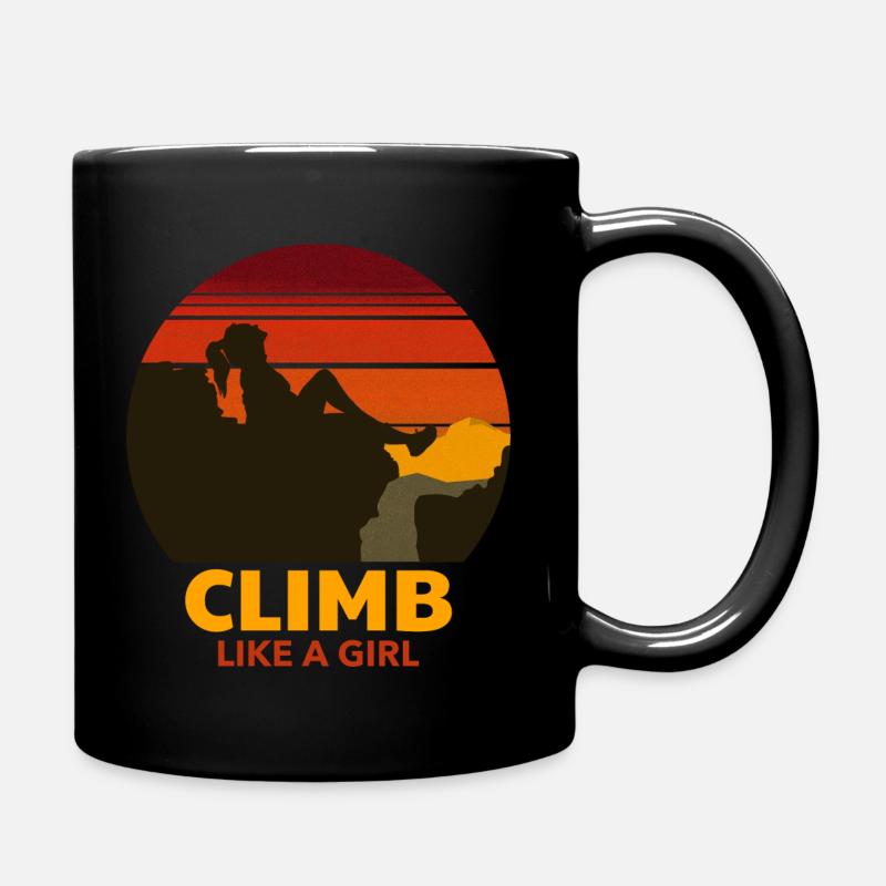Klettern Klettern wie ein Mädchen - Tasse einfarbig - Schwarz