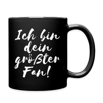 Fan Shirt - Tasse einfarbig - Schwarz - Rechts