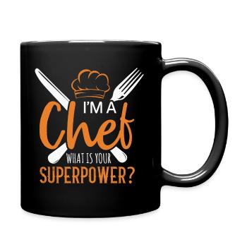 Chef Chef Chef Cuisine Drôle de dicton - Mug uni - noir - Droite