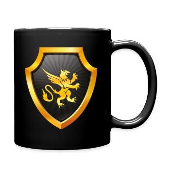 Logo du bouclier Emblème esports Sword Crest symbol lion - Mug uni - noir - Droite