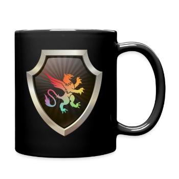 Logo du bouclier Emblème esports Sword Crest symbol lion - Mug uni - noir - Droite