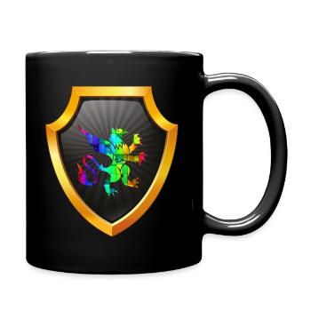 Logo du bouclier Emblème esports Sword Crest symbol lion - Mug uni - noir - Droite
