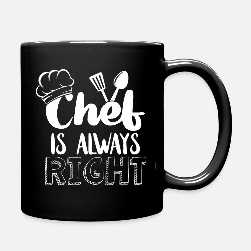 Chef Chef Chefs Kitchen Funny saying - Full Colour Mug - black
