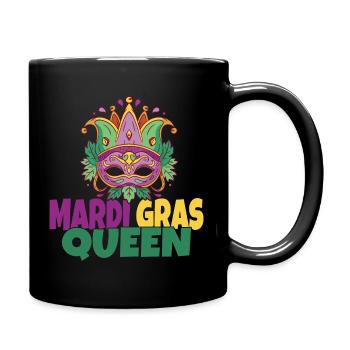 Mardi Gras Queen - Tasse einfarbig - Schwarz - Rechts