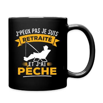 J'peux pas je suis retraité et j'ai pêche - Mug uni - noir - Droite