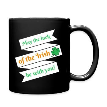 Fête de la Saint-Patrick Dire le bonheur Clover Cadeau - Mug uni - noir - Droite