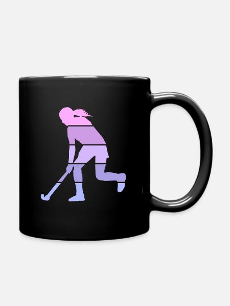 Feldhockey Spielerin Frauen Mädchen Hockey - Tasse einfarbig - Schwarz