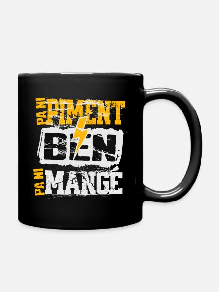 Pa Ni Piment Ben Pa Ni Mangé - Mug uni - noir