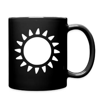 Soleil Dessin Nature Croquis Blanc - Mug uni - noir - Droite