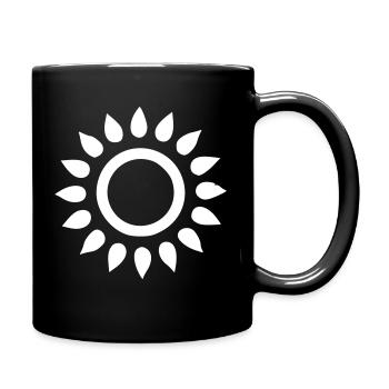 Soleil Dessin Nature Croquis Blanc - Mug uni - noir - Droite