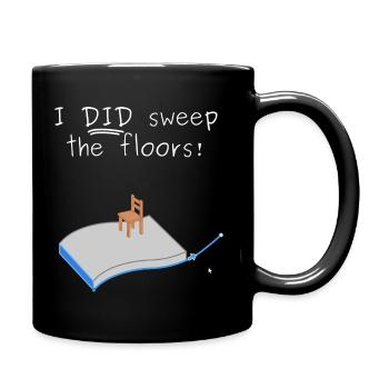 Ich habe die Böden gefegt! 3D-CAD-Sweep - Tasse einfarbig - Schwarz - Rechts