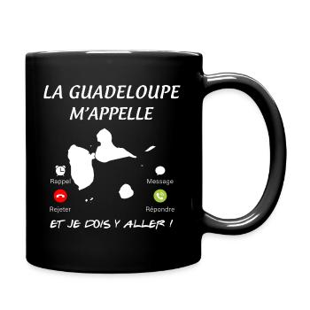 La Guadeloupe Au Téléphone Citation - Mug uni - noir - Droite