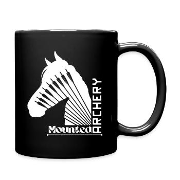 Archery Horse white - Full Colour Mug - black - Right