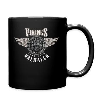 Crâne viking | Cadeau pour les fans de Viking - Mug uni - noir - Droite