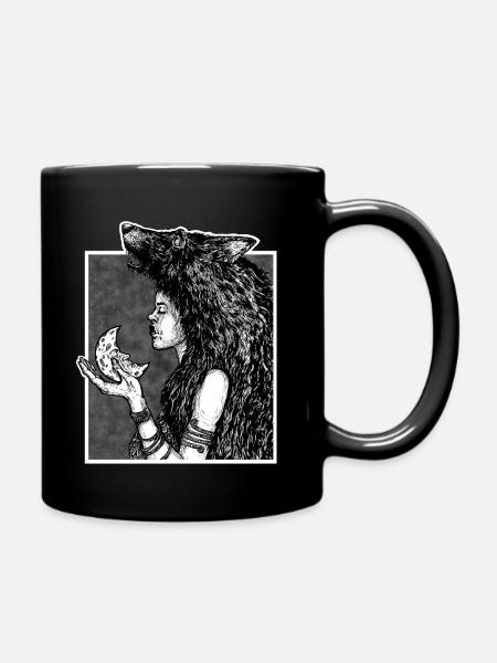 Wolfsstunde - Tasse einfarbig - Schwarz