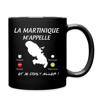 Martinique Téléphone Portable Citation - Mug uni - noir - Droite