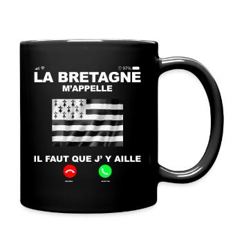 Cadeau pour homme et femme de la Bretagne - Mug uni - noir - Droite