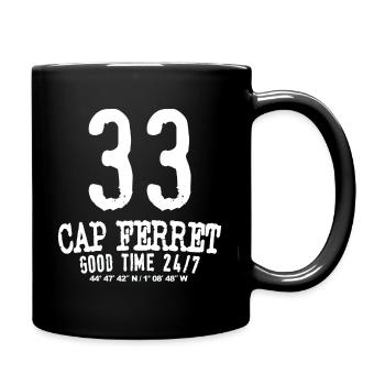 33 Mützenfrettchen Gute Zeit 24 7 - Tasse einfarbig - Schwarz - Rechts