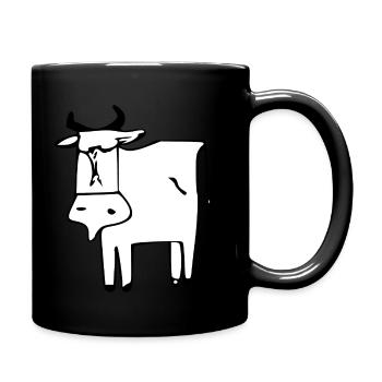 Pépi la vache confuse - Mug uni - noir - Droite