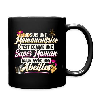 Super maman apicultrice cadeau fête des mères - Mug uni - noir - Droite