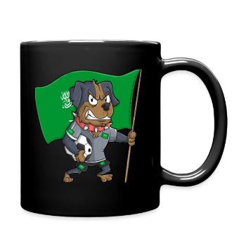 Arabie saoudite Fan Dog - Mug uni - noir - Droite