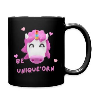 Be Unique'orn Unicorn Design - Full Colour Mug - black - Right