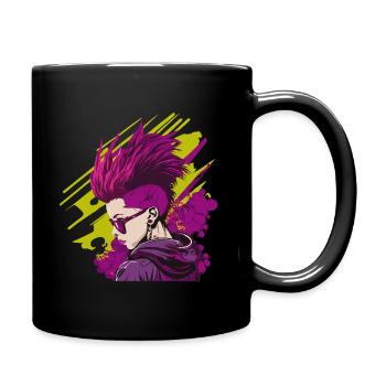 Neon Punk - Tasse einfarbig - Schwarz - Rechts