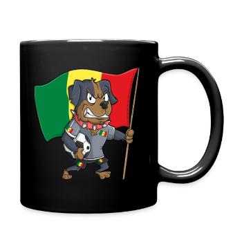 Senegal Fan Dog - Full Colour Mug - black - Right