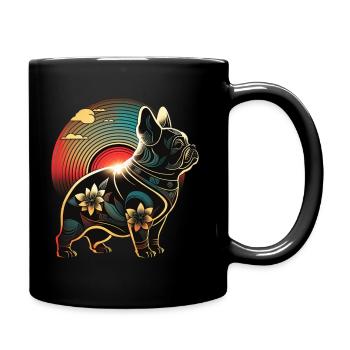 French Bulldog - UKIYO Art - Full Colour Mug - black - Right