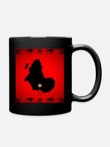 Africa maat oeil osiris rouge et noir - Mug uni - noir